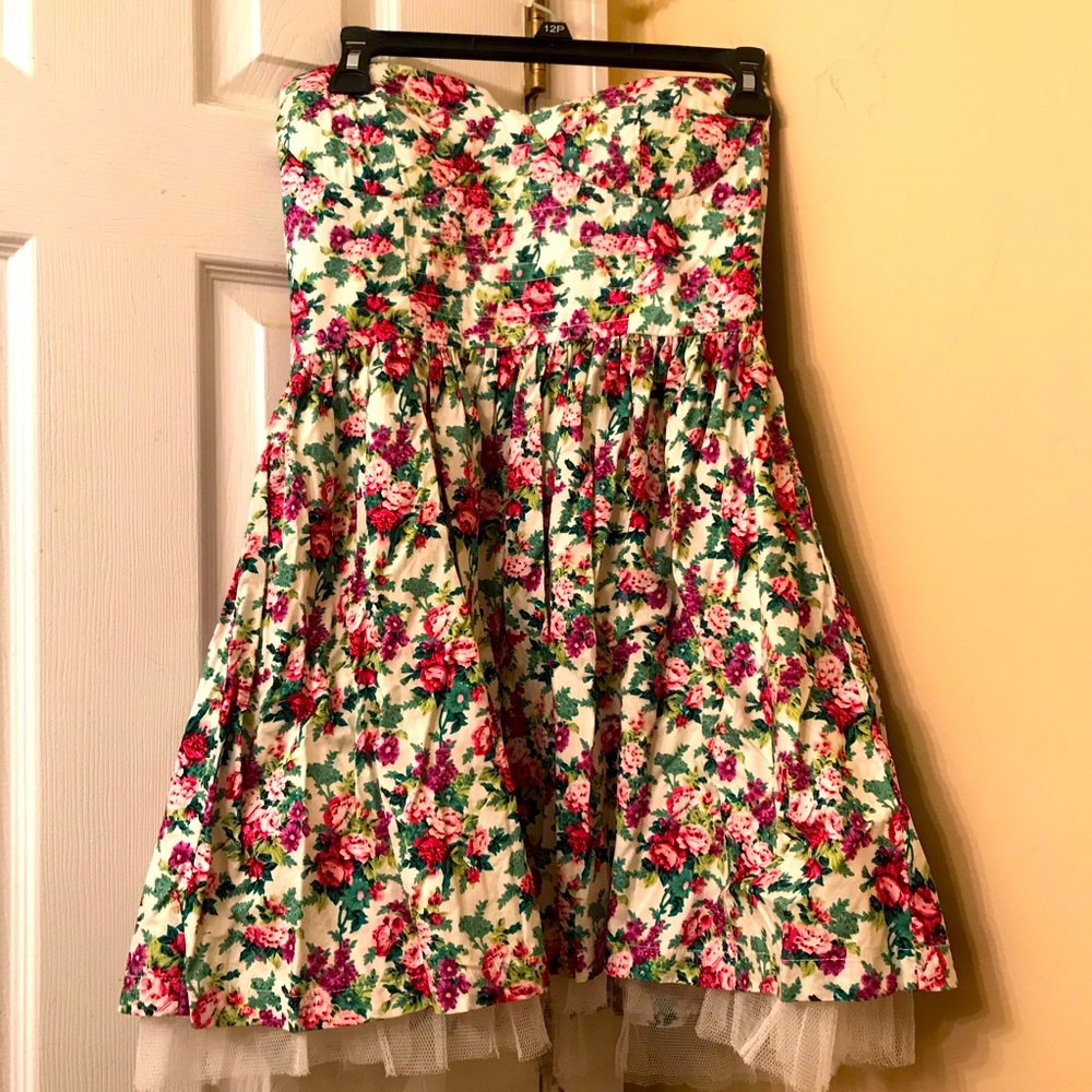 Floral convertible mini dress